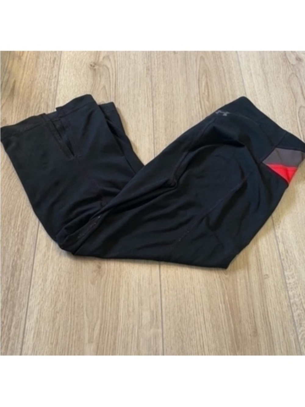 Under armour black pink grey fitted leggings tights